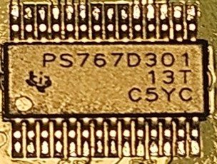 Voltage regulator with two outputs, marked PS767D301 13T C5YC