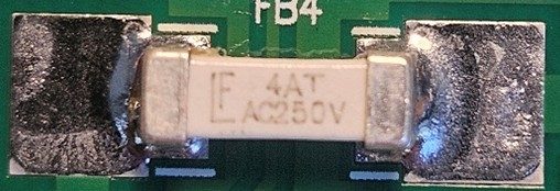 Fuse, marked 4AT AC250V