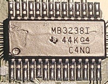 Multi-channel RS-232 line driver/receiver, marked MB3238I 44K G4 C4NQ