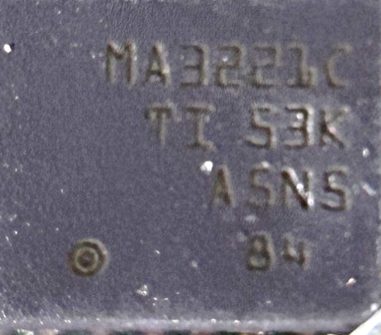 RS-232 line driver/receiver, marked MA3221C TI 53K A5N5 84