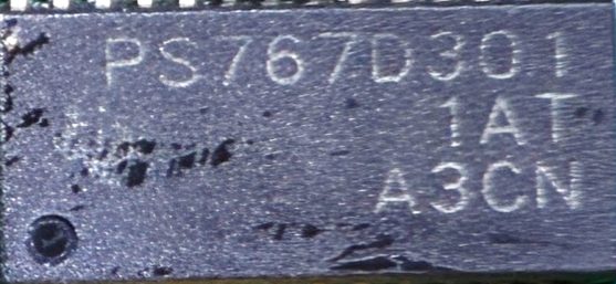 Voltage regulator, marked PS767D301 1AT A3CN