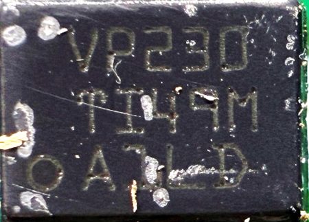 CAN transceiver, marked VP230 TI49M A1LD