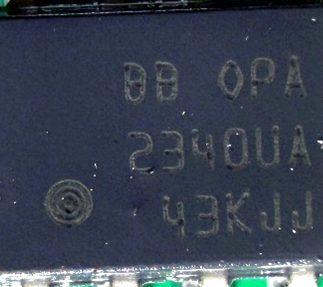 Operational amplifier, marked BB OPA 2340UA 43KJJ