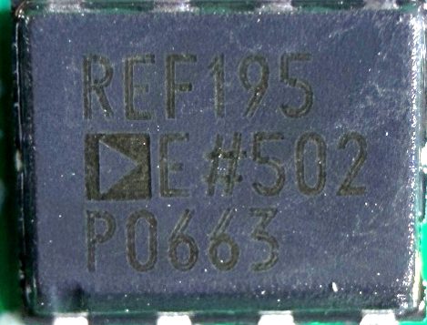 Reference voltage source, marked REF195 E#502 PO663