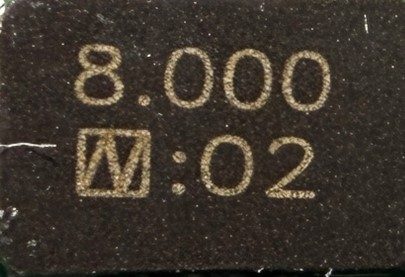 Microcircuit, marked 8.000 02