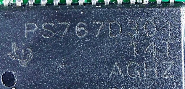 Voltage regulator, marked PS767D301 14T AGHZ