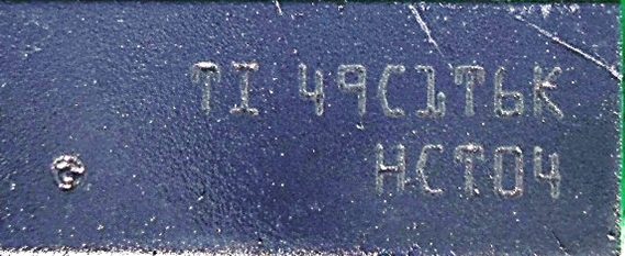 PWM controller, marked TI 49C1T6K HCT04
