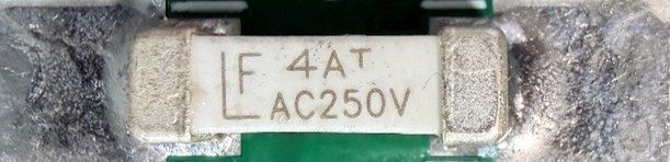 Fuse, marked 4AT AC250V