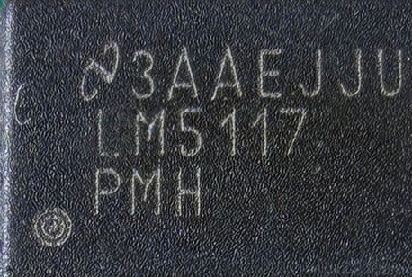 Step-down voltage converter, marked 3AAAEJJU LM5117 PMH