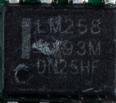 Operational amplifier, marked LM258 93M DN25HF