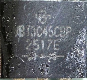 Diode, marked VBT3045CBP 2517E