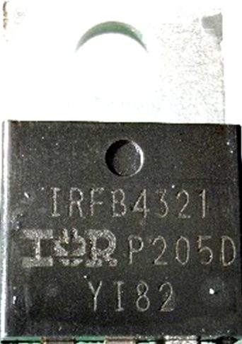 N-channel MOSFET, marked IRFB4321 P205D YI82