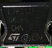 Linear stabiliser, marked L7815AB2T GKUP6 V6 CHN 433