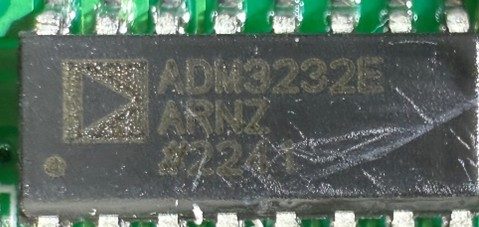 RS-232 Line Driver, marked ADM3232E ARNZ #2241