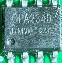 Operational amplifier, marked OPA2340 UMW 2402