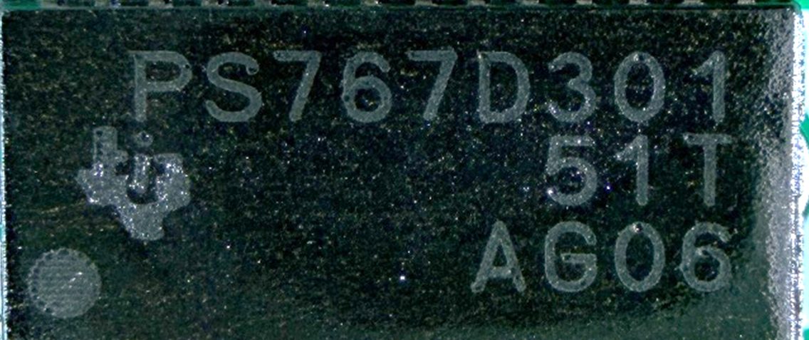 Voltage regulator, marked PS767D301 51T AG06
