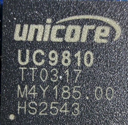 GNSS receiver, marked UC9810 TT0317 M4Y185.00 HS2543