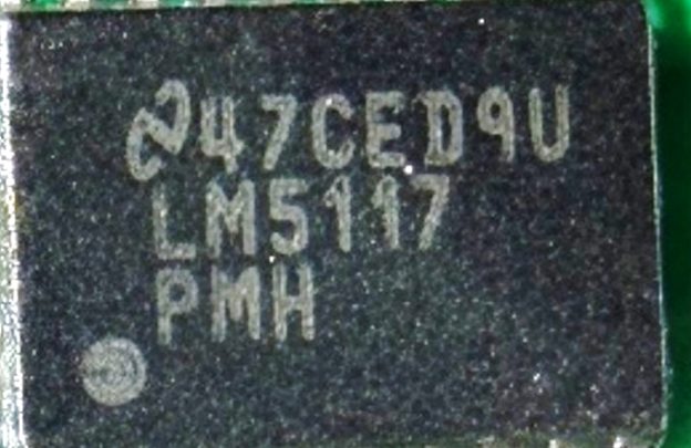 Step-down voltage converter, marked 47CED9U LM5117 PMH