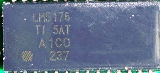 Operational amplifier, marked LM5176 TI 5AT A1C0 237