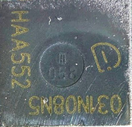 Transistor, marked HAA552 031N08N5