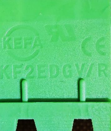 Plug connector (terminal block), marked KF2EDGV/R