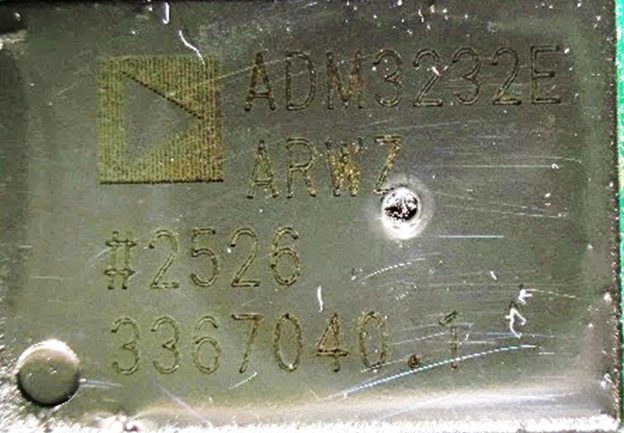 RS-232 line driver, marked ADM3232E ARWZ #2526 3367040.1