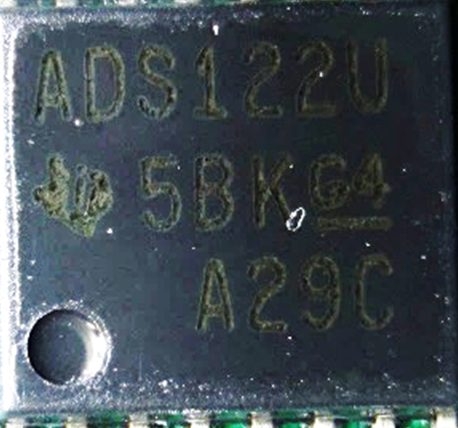 Analogue-to-digital converter, marked ADS122U 58KG4 A29C