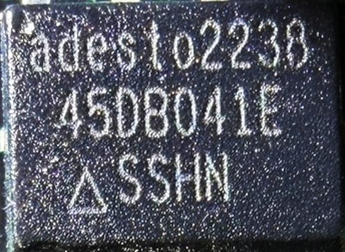 Memory chip, marked ADESTO2238 45DB04IE SSHN