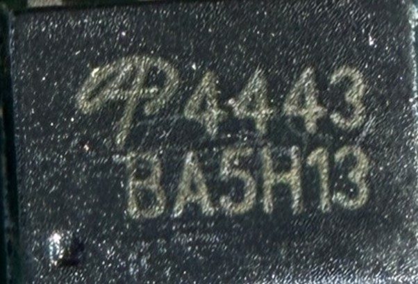 MOSFET, marked 4443 BA5H13