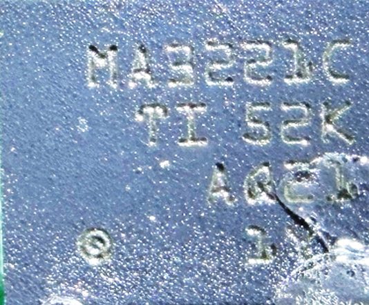 RS-232 line driver/receiver, marked MA3221C TI 52K AQ21