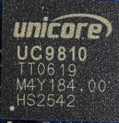 GNSS receiver, marked UC9810 TT0619 M4Y184.00 HS2542