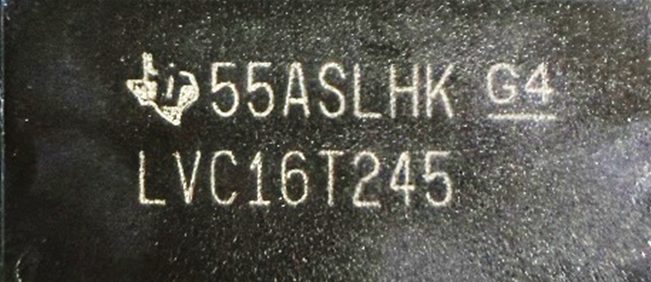 Transceiver, marked 55ASLHK G4 LVC16T245