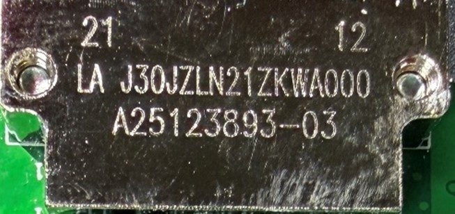 Connector, marked 21 12 LA J30JZLN21ZKWA000 A25123893-03