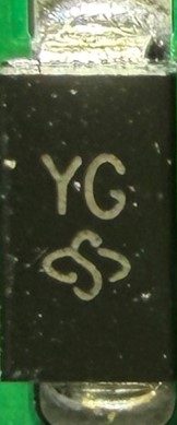 Schottky diode, marked YG