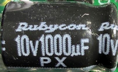 Capacitor, marked 10V1000uF