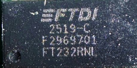 Slave to UART Converter, marked FTDI 2519-C F2969701 FT232RNL