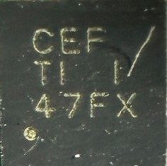Voltage regulator, marked CEF TI I 47FX