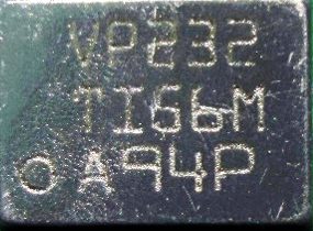 CAN transceiver, marked VP232 TI56M A94P
