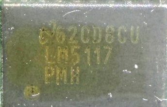 Step-down voltage converter, marked 62CD6CU LM5117 PMH