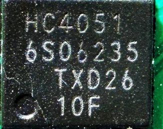 Analog multiplexer, marked HC4051 6S06235 TXD26 10F