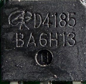 MOSFET, marked D4185 BA6H13