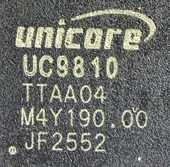GNSS module, marked UNICORE UC9810 TTAA04 M4Y190.00 JF2552