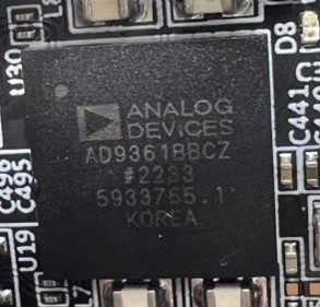 RF Agile transceiver, marked AD9361BBCZ #2233 5933765 1 KOREA