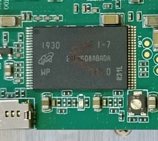 NAND Flash memory, marked 1930 1-7 29…G08ABADA