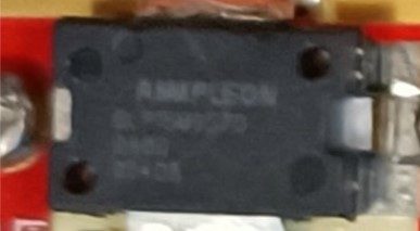 Transistor, marked AMPLEON BLP15MSS70 0450 02408