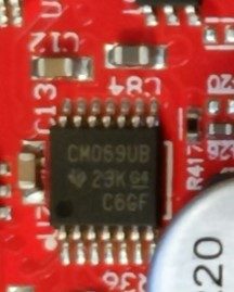 CMOS hex inverter, marked CM069UB 23K^G4 C6GF