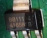 Voltage regulator, marked BB11174 41658 B