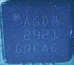 MEMS гіроскоп, marked L3GD20 AGD8 2421 GQKAG