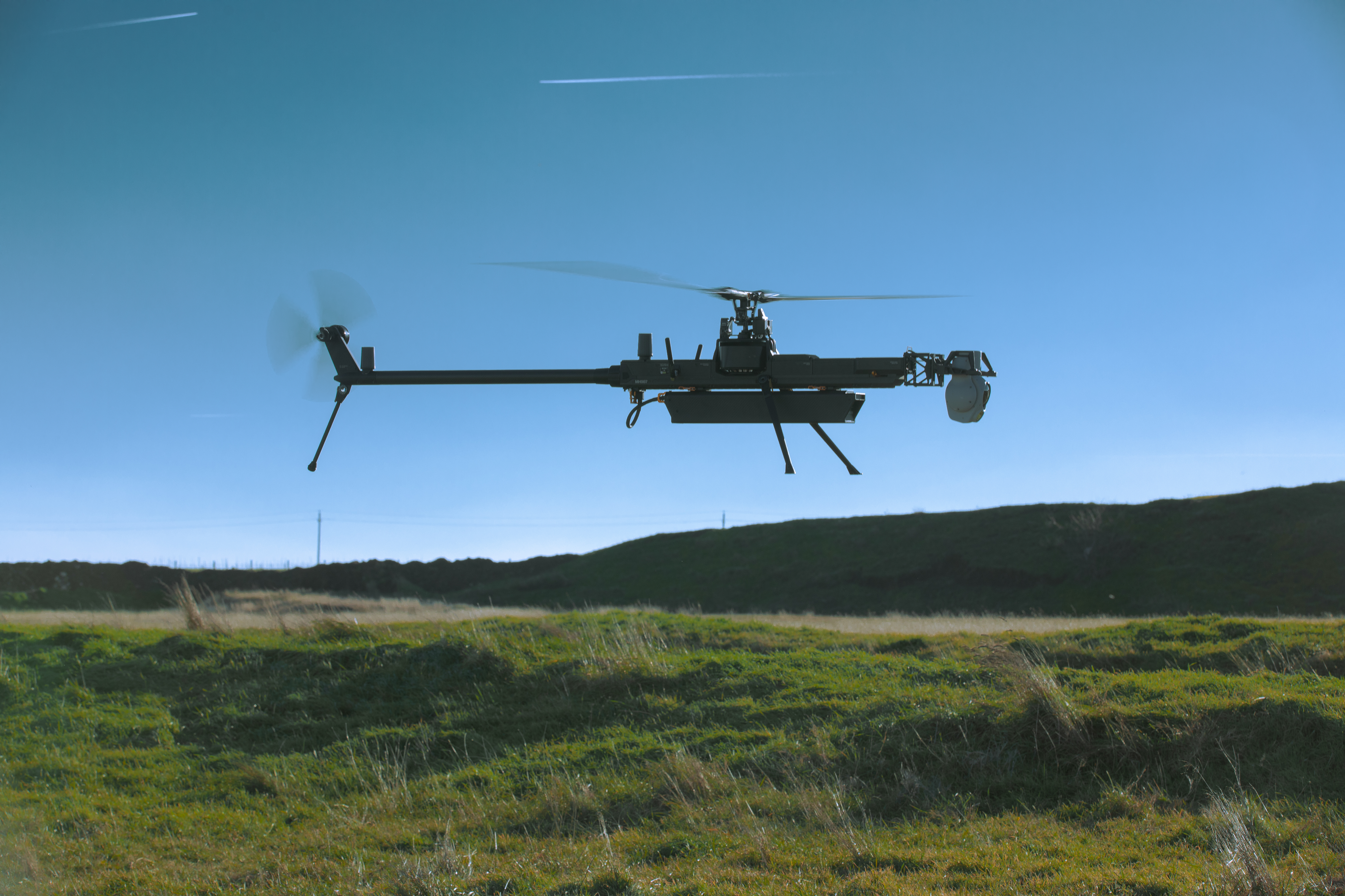 An Anduril Ghost-X takes off near Mihail Kogălniceanu Air Base, Romania, in November 2024, operated by the 10th Mountain Division.