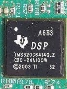 microcircuit, marked A6E3 DSP TMS320C6414GLZ C-20 24A10CW